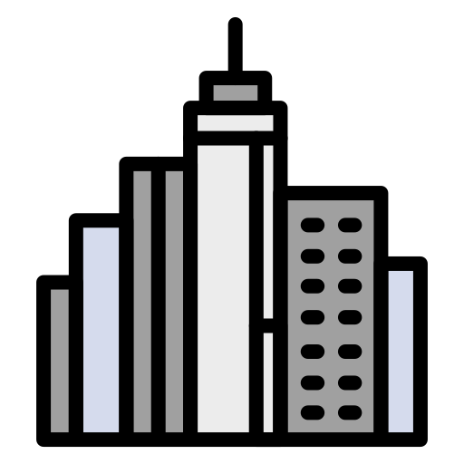 都市の建物 Generic color lineal-color icon