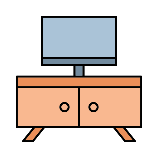 텔레비젼 테이블 Generic color lineal-color icon