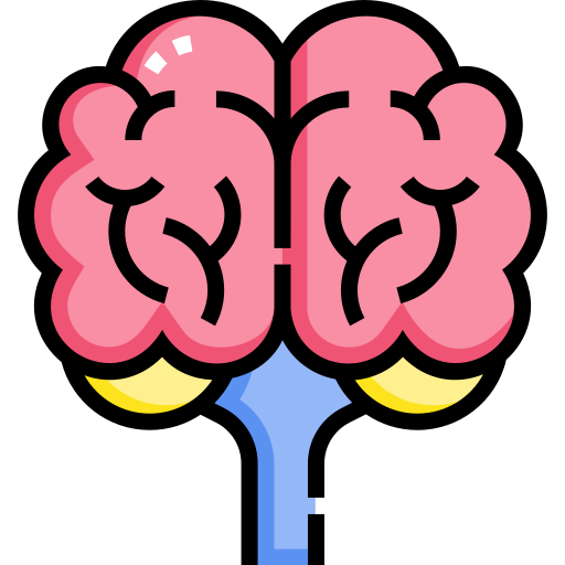Мозг Detailed Straight Lineal color иконка