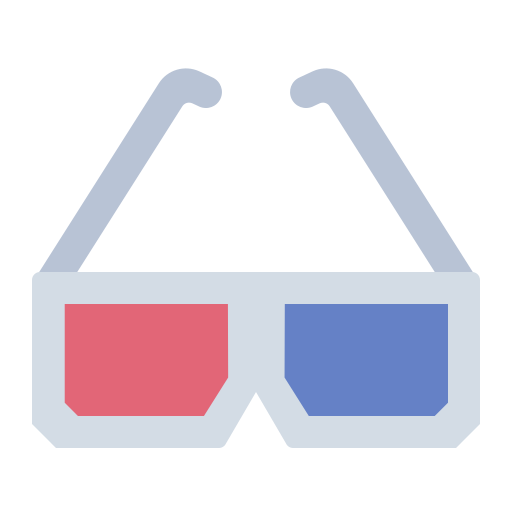 occhiali 3d Generic color fill icona