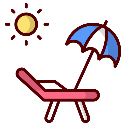 Beach chair Generic color lineal-color icon