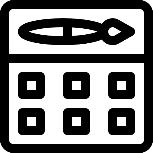farba Basic Rounded Lineal ikona