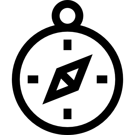 brújula Basic Straight Lineal icono