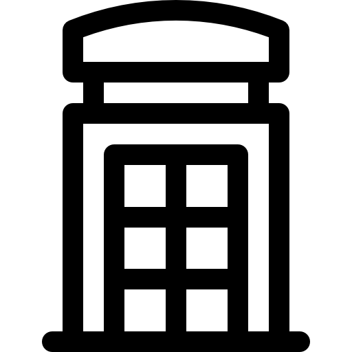 Телефонная будка Basic Rounded Lineal иконка