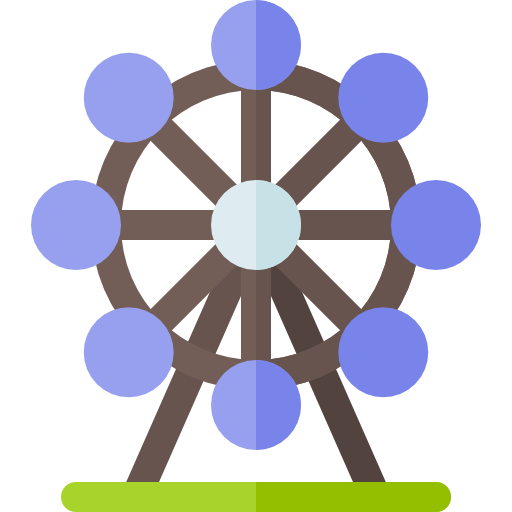 Ferris wheel Basic Rounded Flat icon