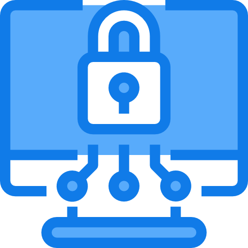 Cyber security Justicon Blue icon
