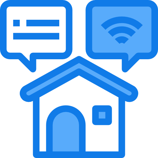 Smart home Justicon Blue icon