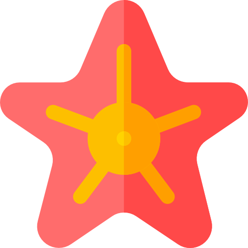 estrella de mar Basic Rounded Flat icono