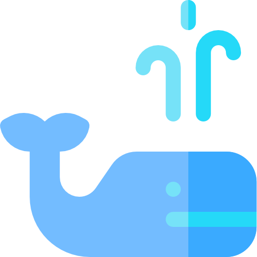 balena blu Basic Rounded Flat icona