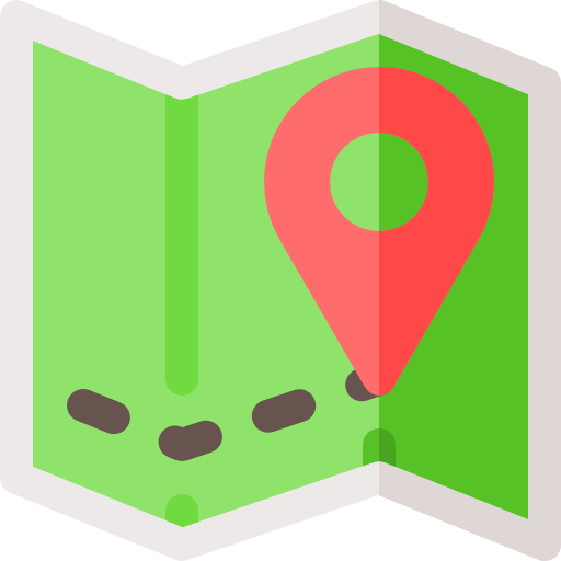 mapa Basic Rounded Flat ikona