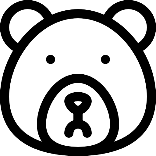 orso polare Basic Rounded Lineal icona