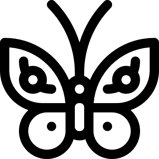 farfalla Basic Rounded Lineal icona