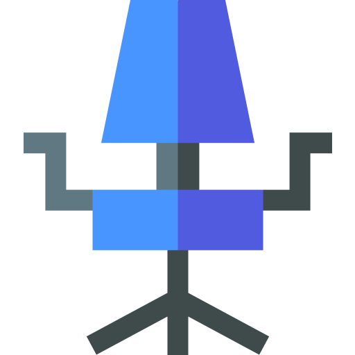 Desk chair Basic Straight Flat icon