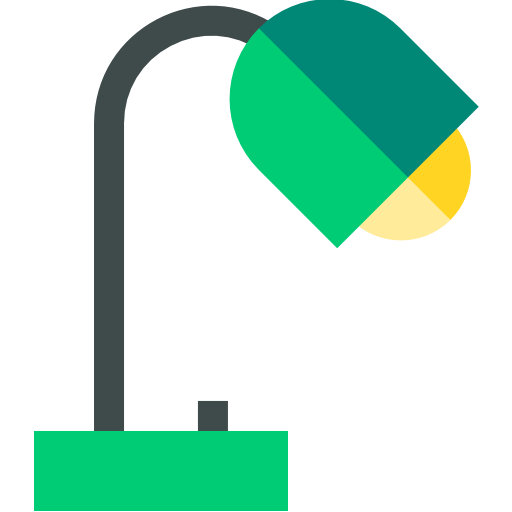 Desk lamp Basic Straight Flat icon