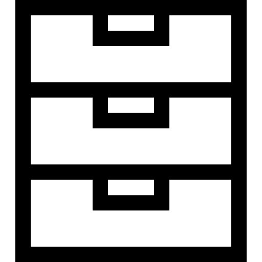ファイルキャビネット Basic Straight Lineal icon