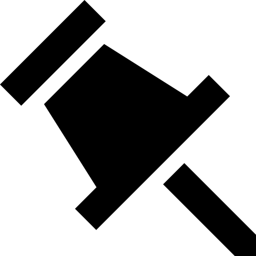 プッシュピン Basic Straight Filled icon