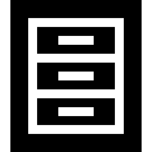 파일 캐비닛 Basic Straight Filled icon