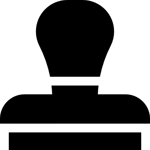sello de goma Basic Straight Filled icono
