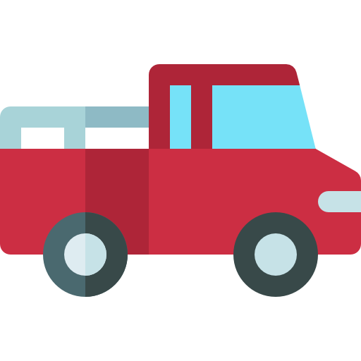 Pickup truck Basic Rounded Flat icon