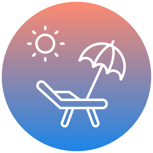 silla de playa Generic gradient fill icono