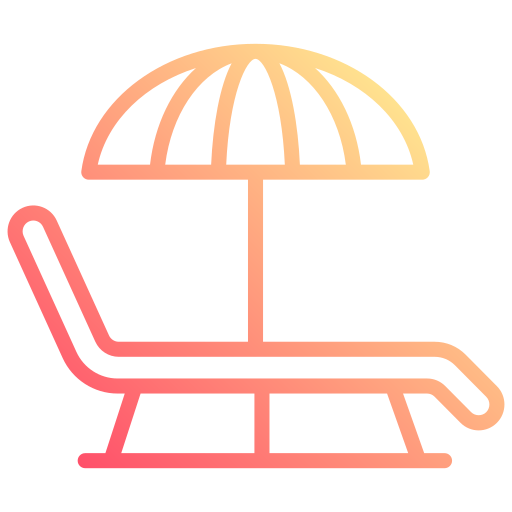 Beach chair Generic gradient outline icon