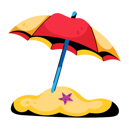 ombrellone da spiaggia Generic color fill icona