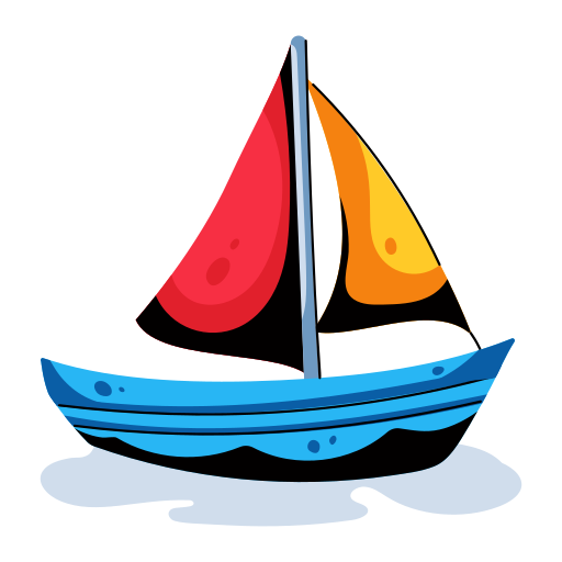 bateau à voile Generic color fill Icône