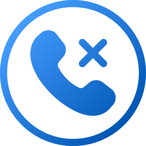 Phone call end Generic gradient fill icon