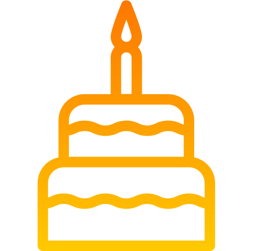 verjaardag Generic gradient outline icoon