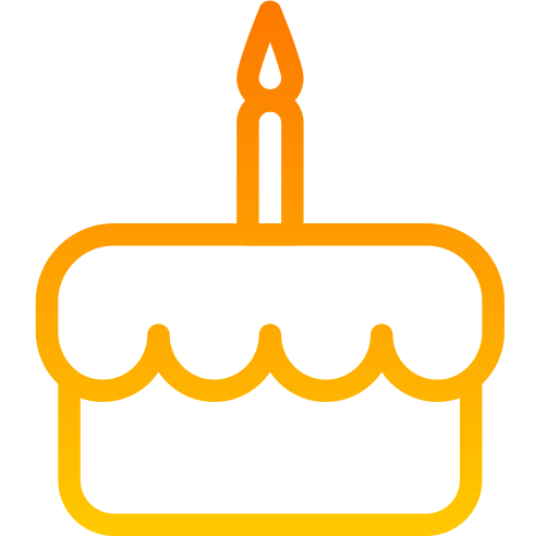 Birthday Generic gradient outline icon
