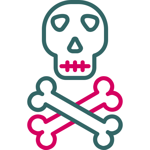 czaszka i kości Generic color outline ikona