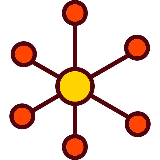 molecuul Generic color lineal-color icoon