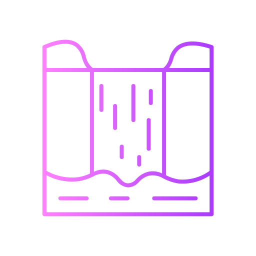cascada Generic gradient outline icono