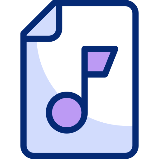 archivo de música Basic Accent Lineal Color icono
