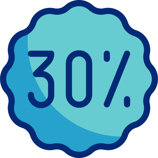 30パーセント Basic Accent Lineal Color icon
