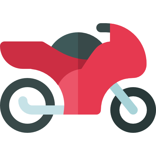 motocicleta Basic Rounded Flat icono