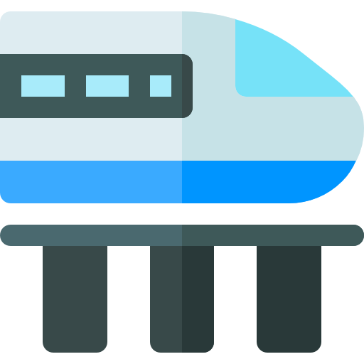 treno ad alta velocità Basic Rounded Flat icona