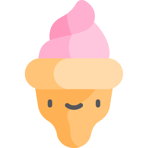 gelato Kawaii Flat icona
