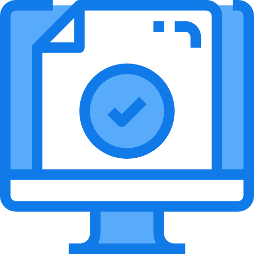Online education Justicon Blue icon