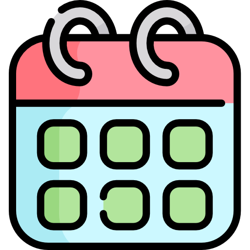 カレンダー Kawaii Lineal color icon