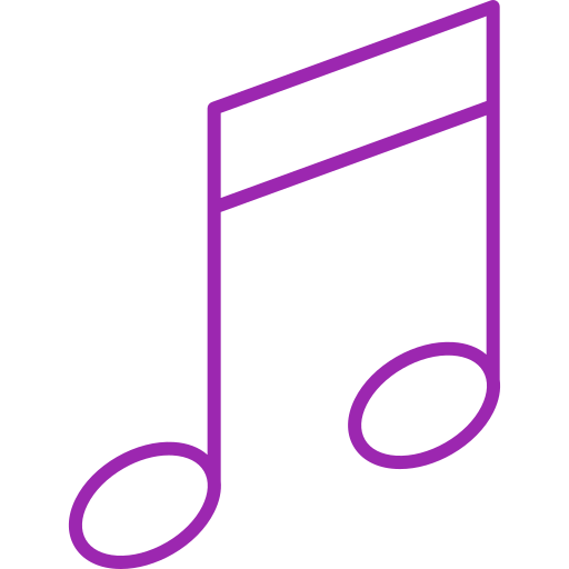 Музыкальная нота Generic color outline иконка