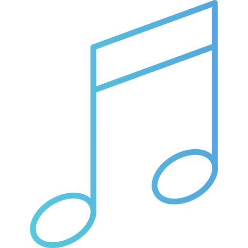 musik note Generic gradient outline icon