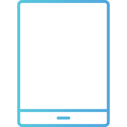tableta Generic gradient outline icono