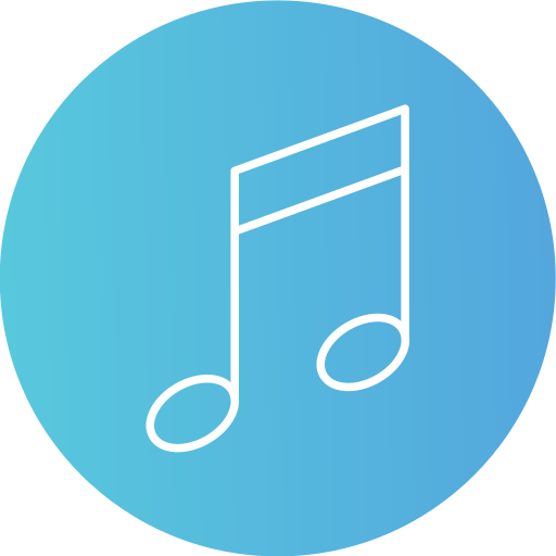 Musical note Generic gradient fill icon