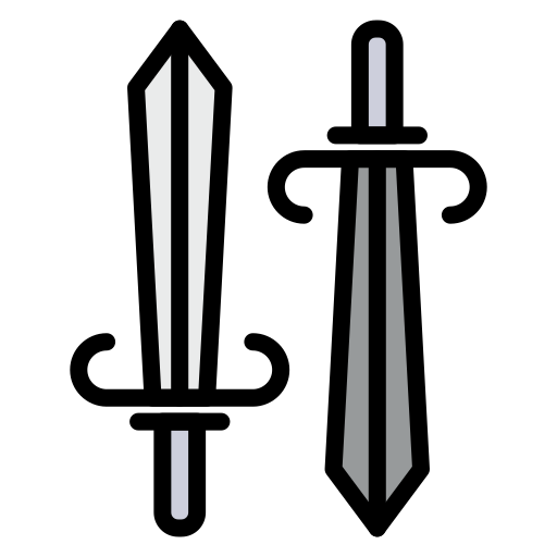 espadas Generic color lineal-color icono