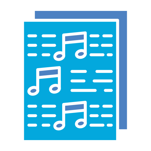 Music score Generic color fill icon