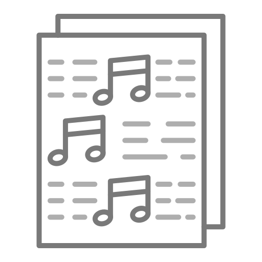 partitura musical Generic color outline icono