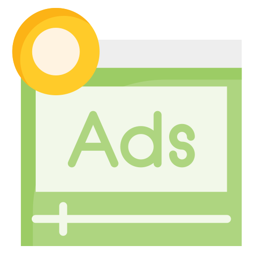Advertisement Generic color fill icon