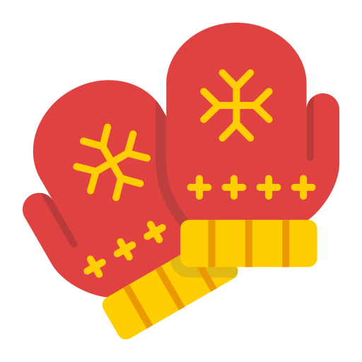 rękawiczki zimowe Generic color fill ikona