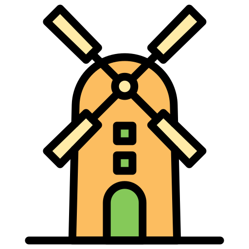 Ветряная мельница Generic color lineal-color иконка
